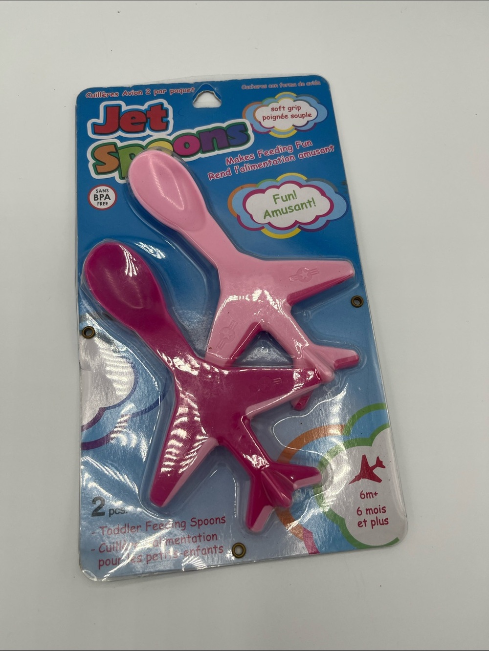 Pink Toddler 2pc Jet spoons